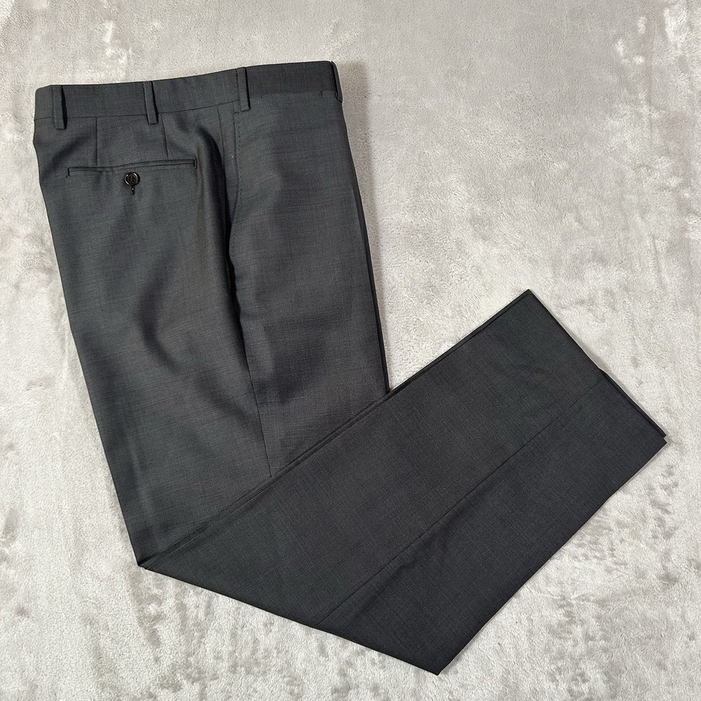 CANALI Current 1934 Pants Trousers Mens 34x30 Gray 100% Wool Made In Italy EUC